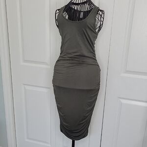 Pinkblush Olive Green Midi Tank Dress